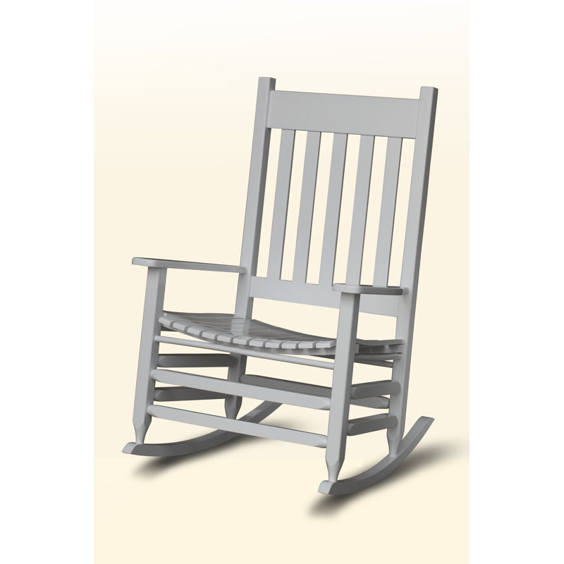 Chaise en bois massif avec coussins Plantation, Géant, Blanc
