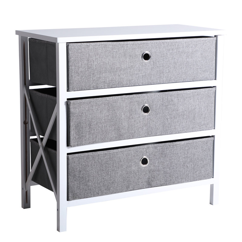 60cm W 3 - Drawer Chest of Drawers, Grey