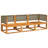  Garden Sofa Set Grey Solid Acacia Wood, Polyester, PE Rattan Medium