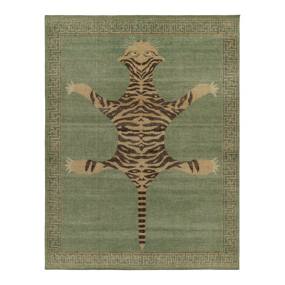 Distressed Homage Handmade Kilim Wool Geometric Area Rug
