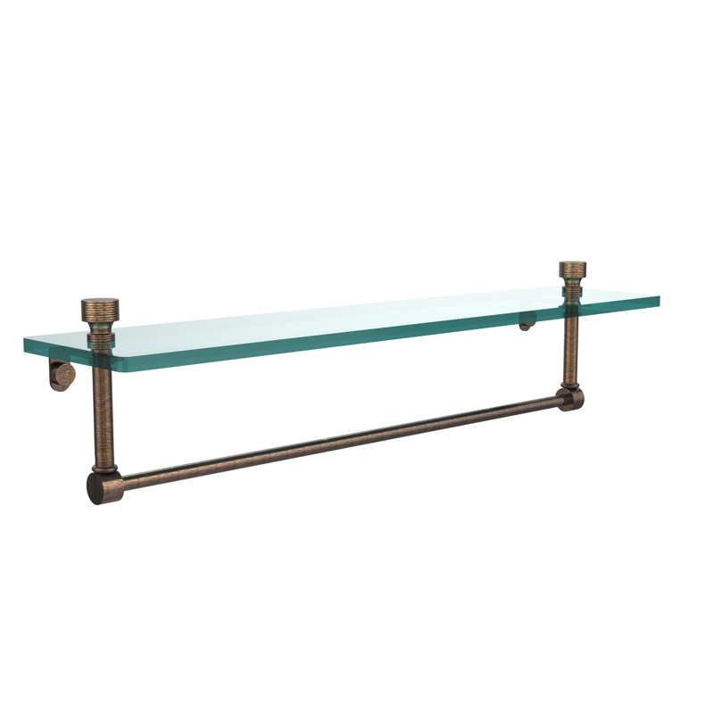 Ballenas Bracket Shelf with Towel Bar, Venetian Bronze, 5' H x 16' W x 5' D