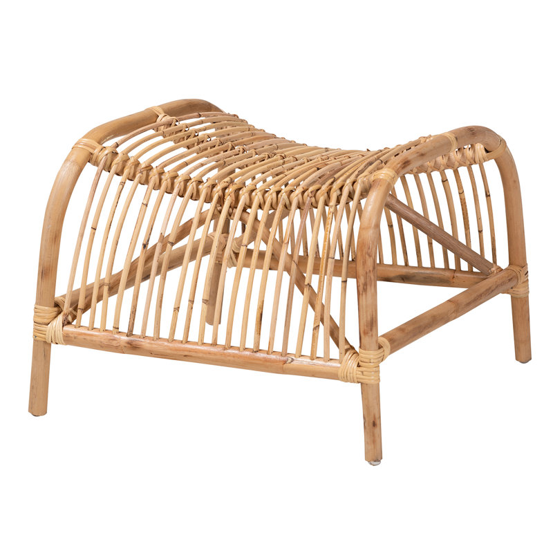 Repose-pieds bohémien naturel avec structure cintrée et ajourée, - comme des embellissements, 22,08 po de profondeur, 23,66 de largeur, 16,05 de hauteur, 5,3 lb construit par, cadre, pouces de profondeur, largeur, hauteur, lb