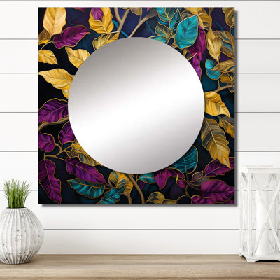Leod - Décoration murale miroir carré pour chambre à coucher
