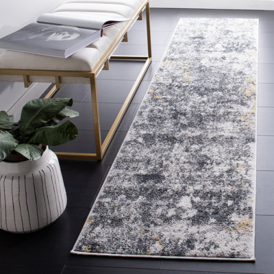 Tapis ivoire / gris foncé Ethellee 674