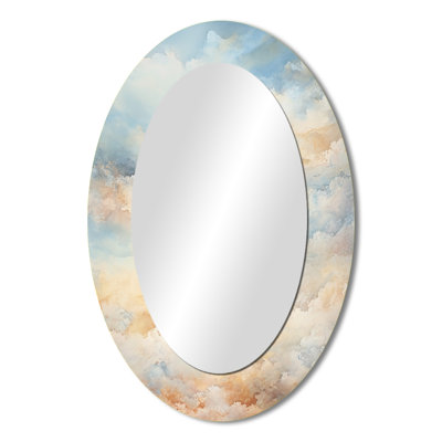 Heavenly Horizons - Landscapes Oval Decorative Mirror On Metal