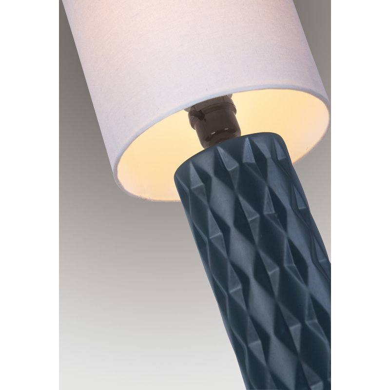Makenna Ceramic Table Lamp, Jet Black