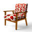 Chaise rembourrée Abstract Botanicals-684069642