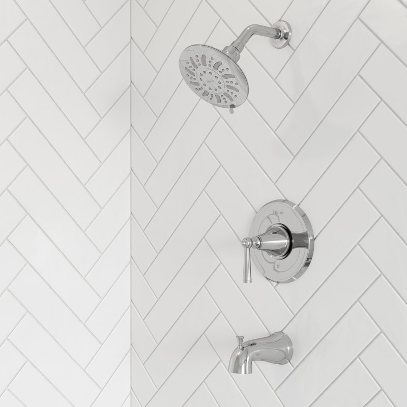 Saxton Tub/Shower Trim Kit, Polished Chrome
