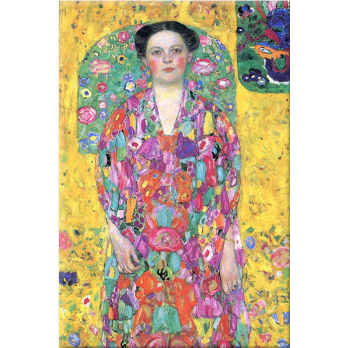 «Portrait of Eugenia (Mäda) Primavesi» par Gustav Klimt, reproduction d'art sur toile tendue, 24 po x 36 po