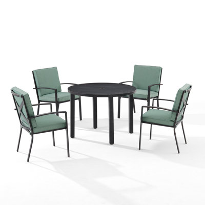 Baelor 4 - Person Patio Dining Set Umbrella Hole Included Round Table