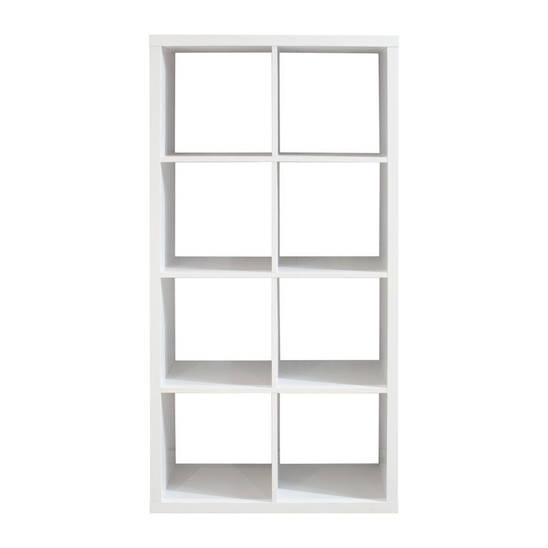 Smart Cube 8-Cube Organizer Storage With Opened Back Shelves, White