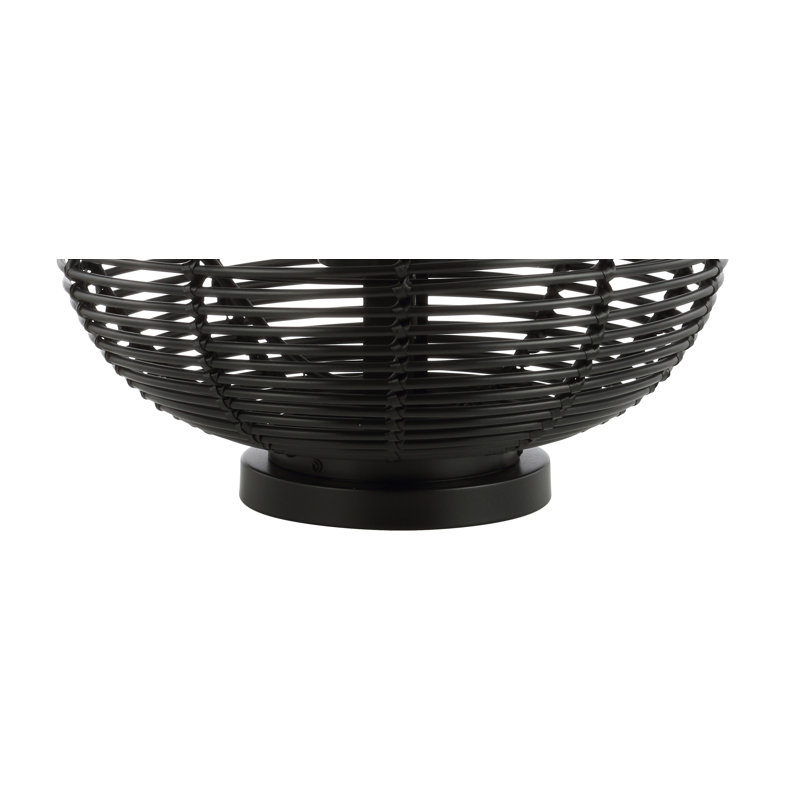Lanterne d’extérieur noire ovale tissée Kandella