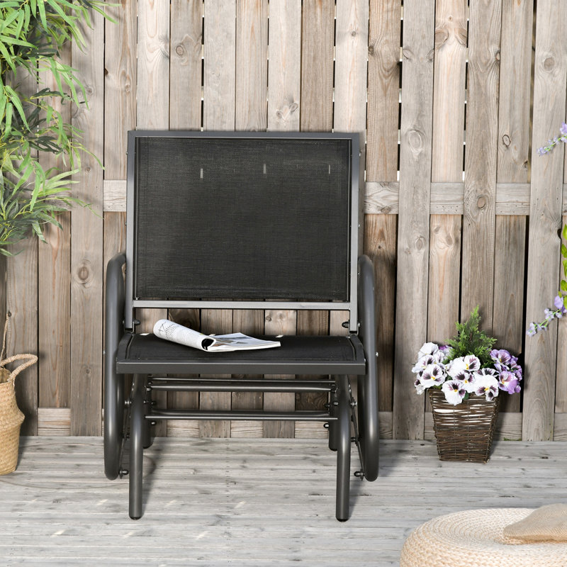 Fauteuil oscillant Outsunny (excluant la table), Noir