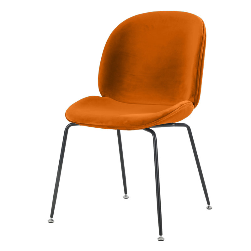 Anitra 45 cm H Velvet Side Chair, Orange