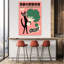 Kyoto Cat Broccoli Cheers Retro Whimsical Cat Wall Art Print 1 Piece Wrapped Canvas Wall Art-469899318