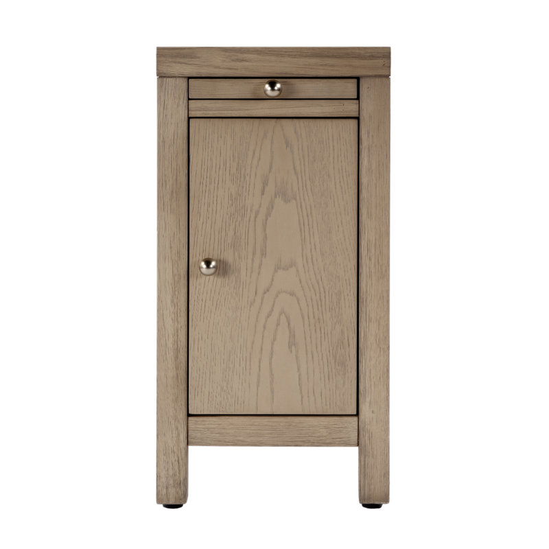 Celine Storage End Table, Light Oak