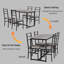 Ensemble de table de salle à manger 48 pièces en bois 48 po pour 4 panneaux de fibres à densité moyenne, dossier incurvé, conception Tuck compacte, table de 176 lb, boîte mince de 4,7 po-796115047-783621581-783621579