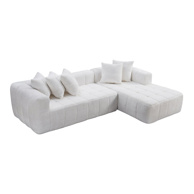 Canapé modulaire 107,9 po Cloud, Blanc