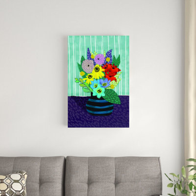 «Bright Flower Bouquet», reproduction d'art sur toile tendue