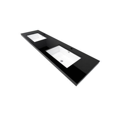 Reyes 70.8'' Double Bathroom Vanity Top with Sink