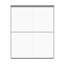 Eurolite l 58 po x H 70,5 po Porte de douche coulissante sans cadre en nickel brossé avec verre transparent épais de 3/8 po (10 mm)-50217756