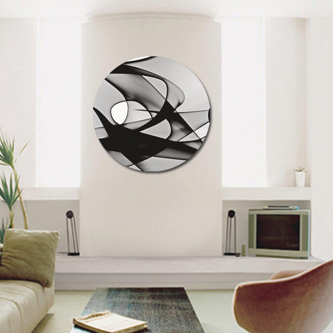 Nebula 2 Abstract Print, Round 46" x 46", Paper