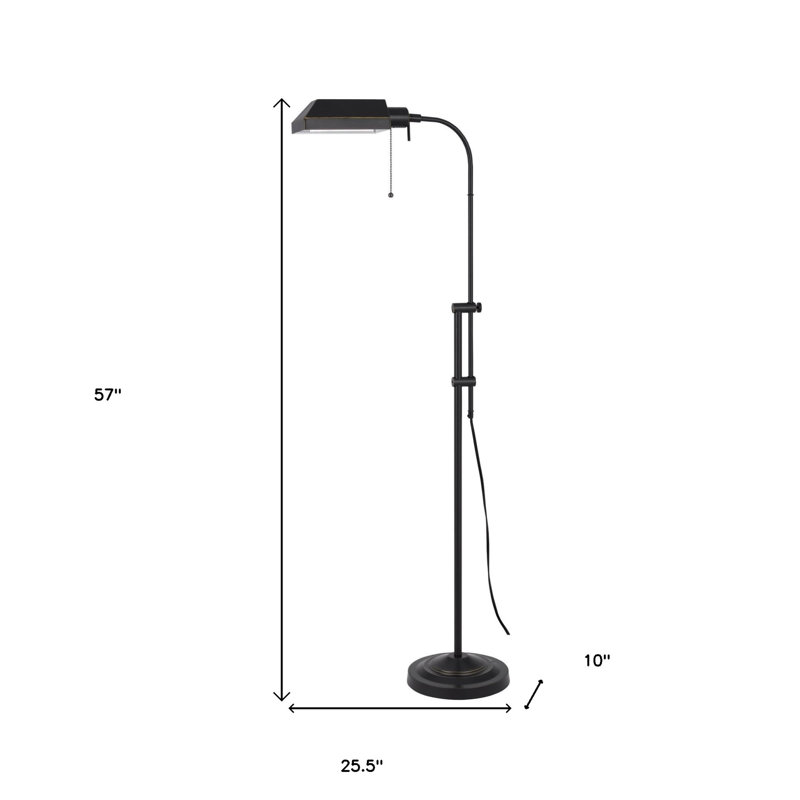 Lampe sur pied 57 po, Bronze, Bronze