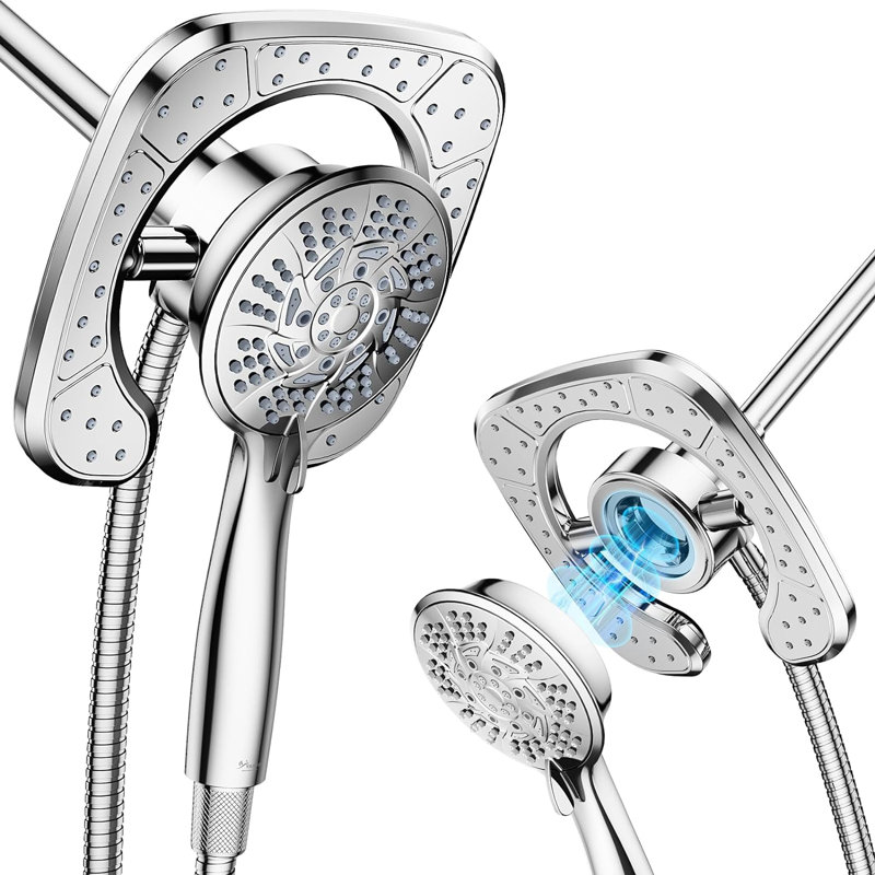 Rain Dual Shower Head 1.75 GPM GPM, Chrome