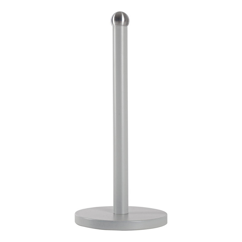 Harbour Housewares - Metal Kitchen Roll Holder, Grey
