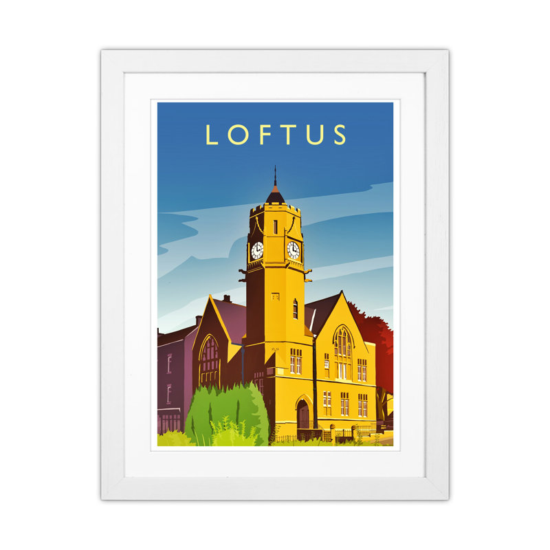 Loftus 2 Portrait by Richard O'Neill - Print, 43.5cm H x 33.5cm W x 3cm D, White Framed