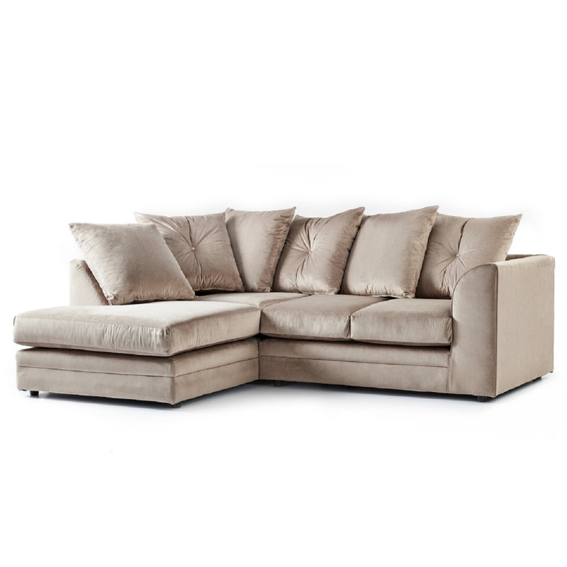 Devonte Corner Sofa, Left Hand Facing, Mink