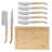 French Home Connoisseur Laguiole 8-Piece Cheese Knife, Spreader and Board Set