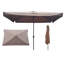 Parasol de marché extérieur rectangulaire 10 x 6,5 pi, protection 40+, inclinaison à bouton-poussoir, installation rapide, patio de 10 x 6,5 pi avec système de manivelle facile à utiliser, toit ventilé pour abat-jour frais