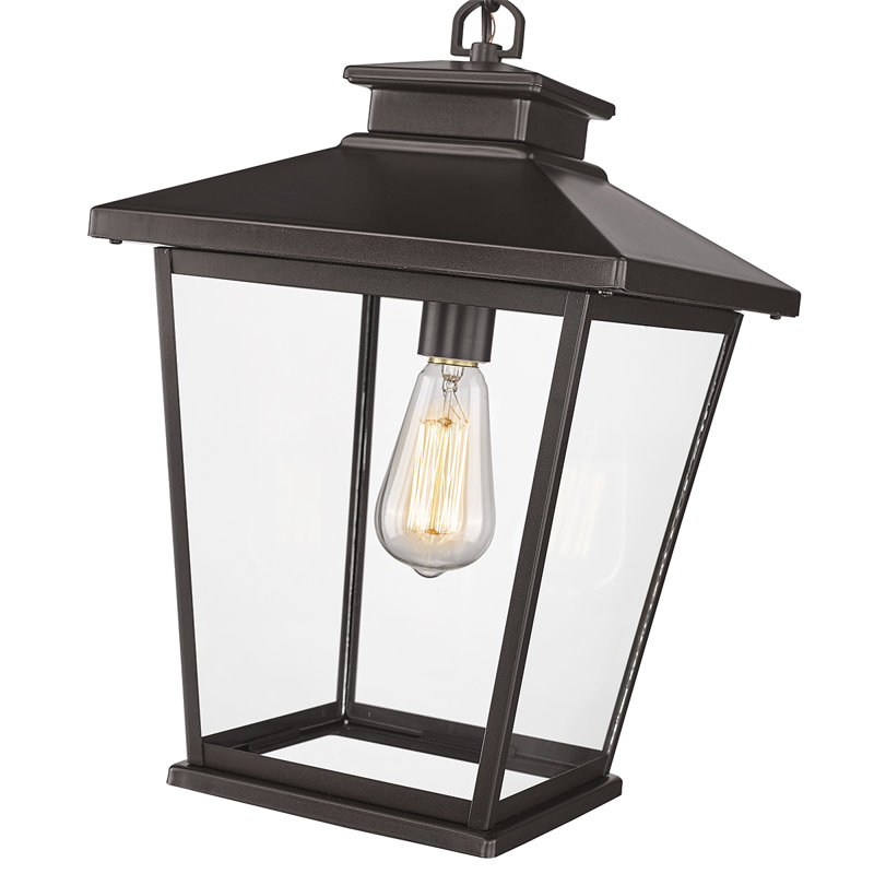 Outdoor Hanging Lantern, Powder Coated Bronze