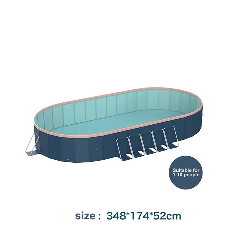 La piscine pliante en PVC de 3,65 m (non gonflable) se baigne et se refroidit en été, convient au patio extérieur