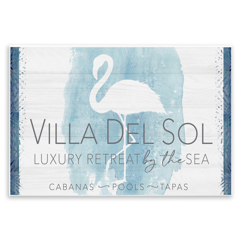 «Beach Retreat Flamingo Sign» par PDR, LLC., H 13 po x l 19 po