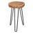 Azzole Solid Wood Top End Table