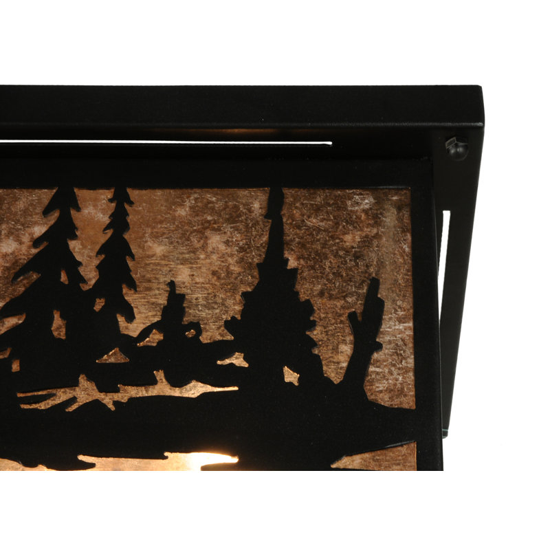 Rustic Lodge 8 - Light Flush Mount