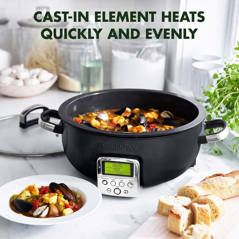 Greenpan Omni Cooker 5.6 Litre, Satin Black