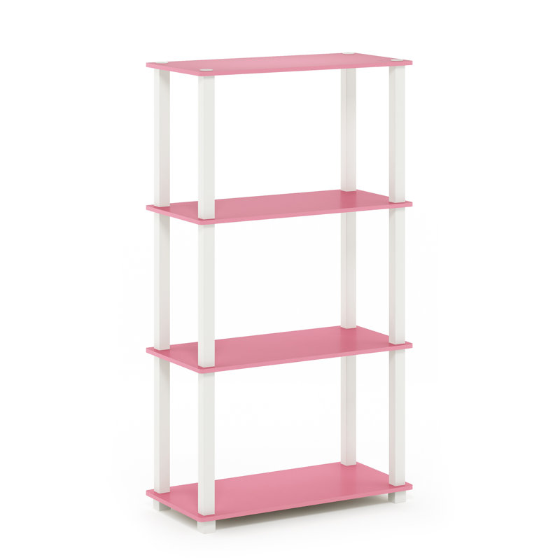 Johnston Etagere Bookcase, Pink/White