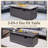 21" H X 51" W Metal Propane Outdoor Fire Pit Table With Lid, Glass Wind Guard, 50,000 BTU Propane Fire Pit Table-52442680