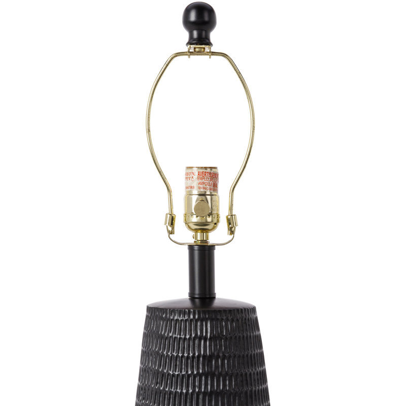 Ashyra Resin Table Lamp, Black, Beige