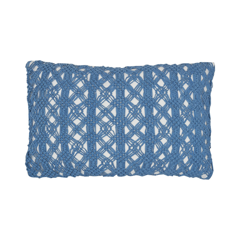 Clyde Cotton Lumbar Pillow, Santorini