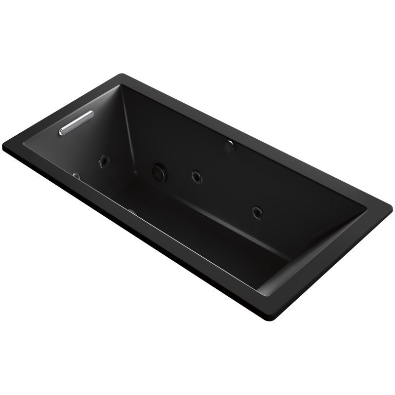 Underscore 66" x 32" Air / Whirlpool Bathtub, Noir