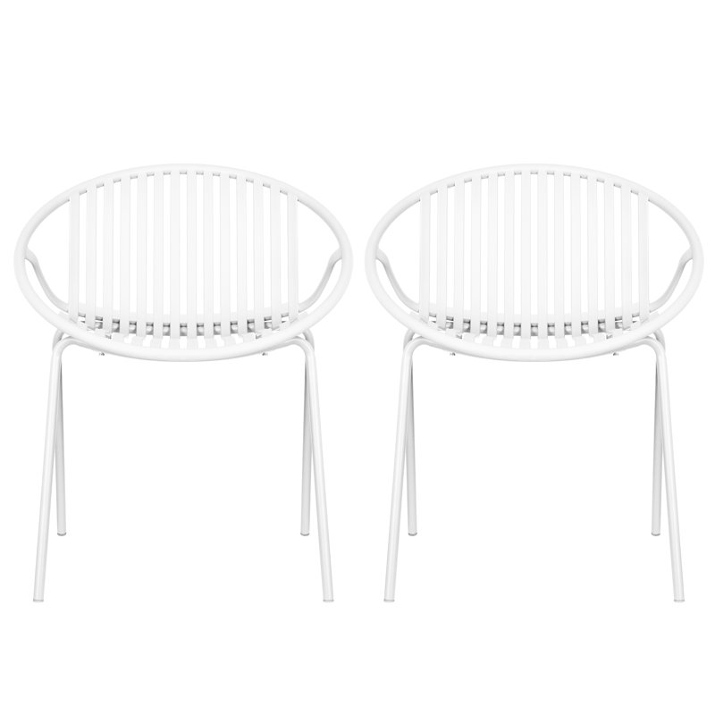 Chaises de salle à manger de patio, Blanc