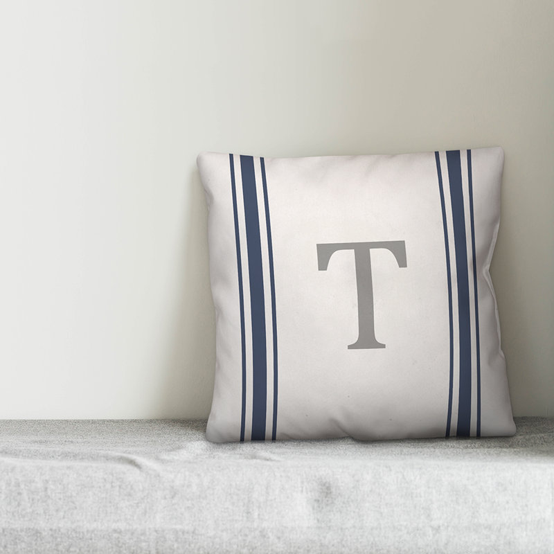 Reversible Throw Pillow, T