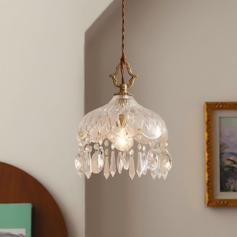 Lustre en cristal rétro