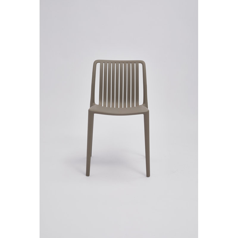 Chaise d'appoint en polypropylène, Brun