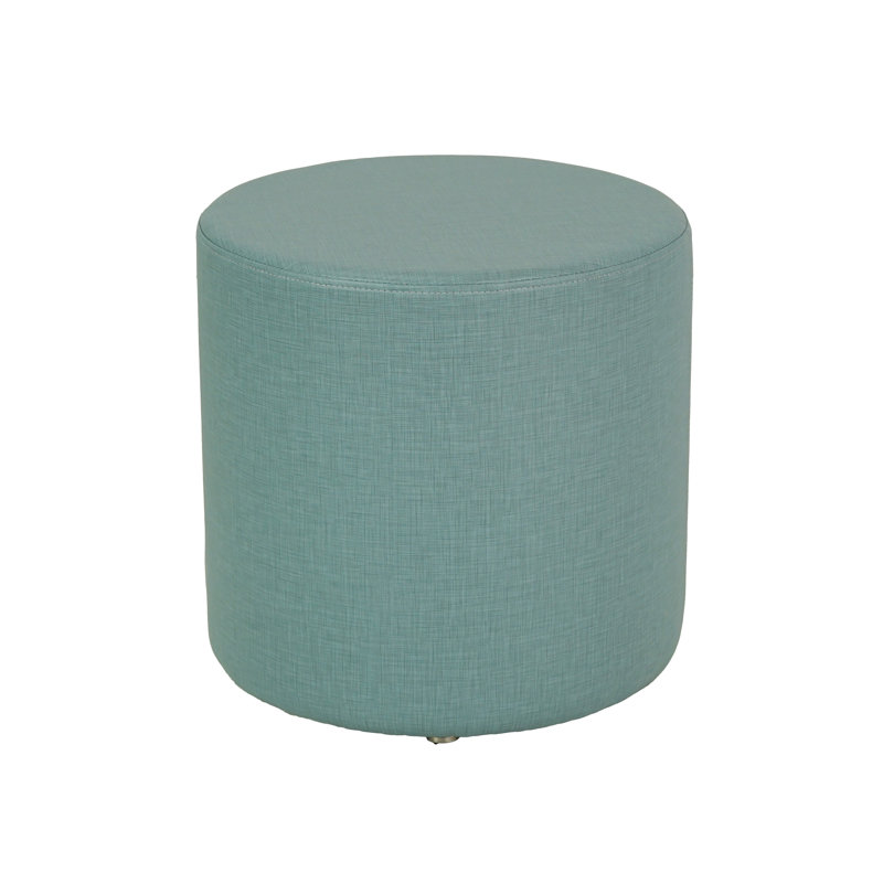 Pro Series Upholstered Round Ottoman 18" Height, Aqua