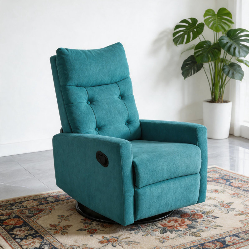 Fauteuil inclinable manuel oscillant de 25 po de largeur Goodrow, Blue
